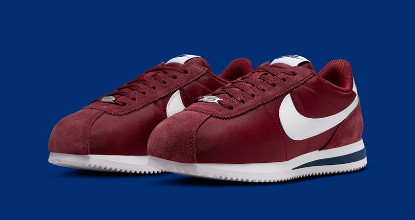 A Detailed Look At The Nike Cortez ‘Team RedObsidian front corner
