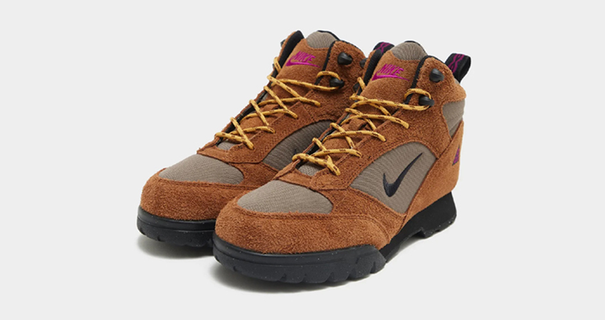 Nike ACG Torre Mid Retro Brown Black front corner 1