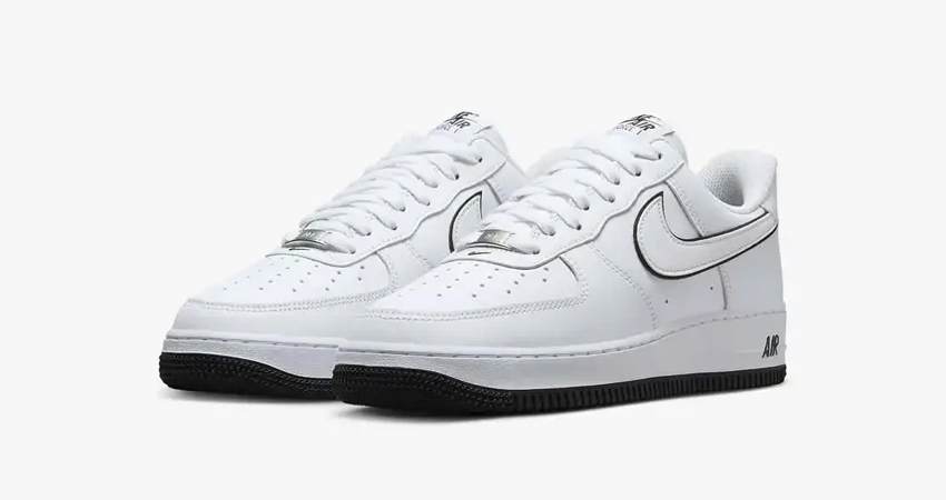 Nike Air Force 1 Low Outline Swoosh White Black DV0788 103 front corner