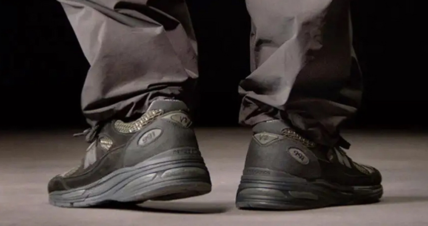 Stone Island x New Balance 991v2 Drop Details onfoot back