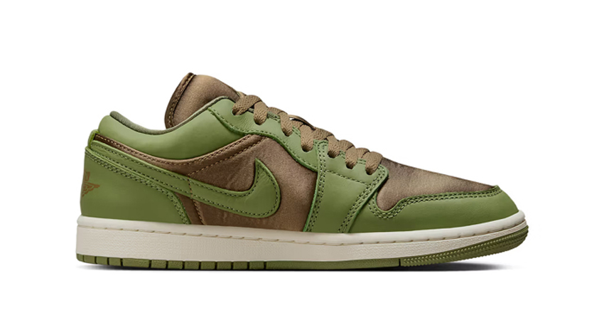 The New Air Jordan 1 Low Sports A Stunning Satin Base right