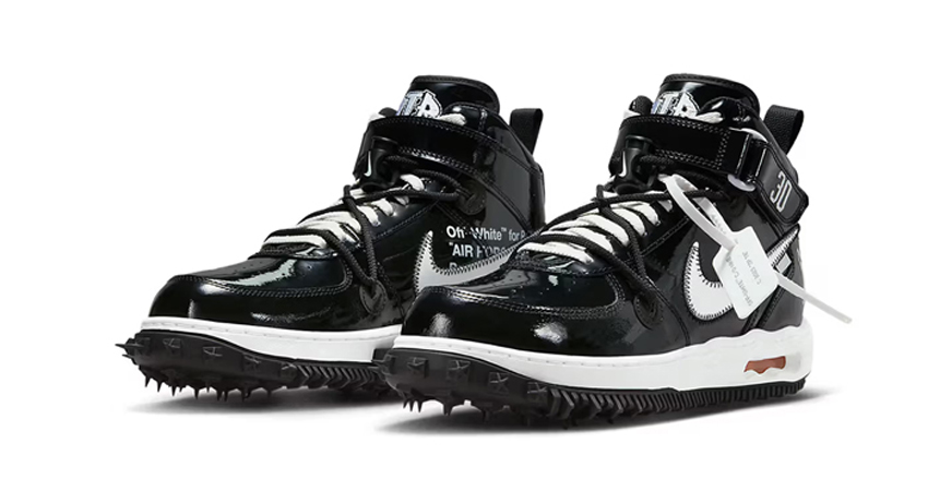 The Off White™ x Nike Air Force 1 Mid Sheed Drop Details front corner