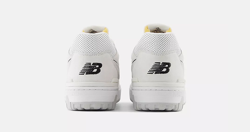 New Balance 550 Perforated Toe White Black BB550PRB back 1