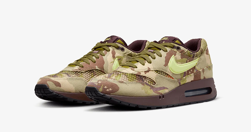Air Max 1 86 Gets A Camo Makeover With Lemon Twist front corner
